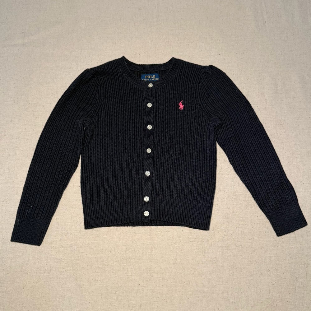 Polo Ralph Lauren Cable Knit Cardigan Button Down Sz 4T
